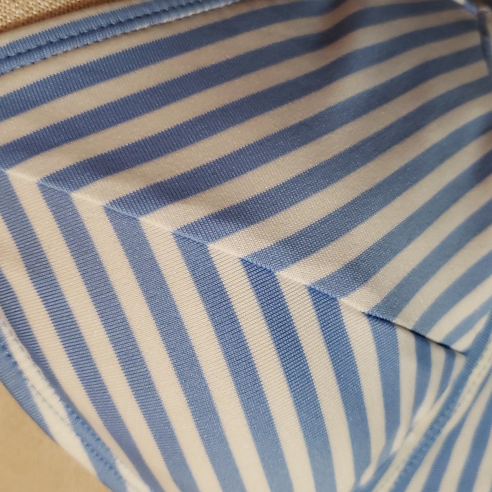 Mossimo Supply Co. Blue and White Striped Swim Top - Picture 3 of 3